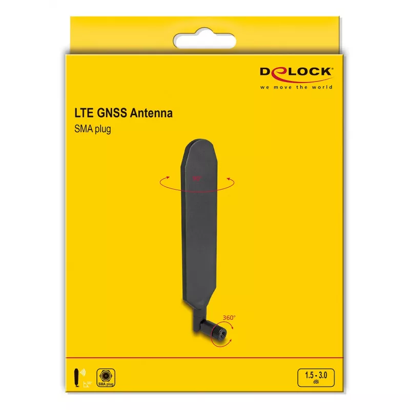 Omni-directional antenna DeLOCK 90103 3 dBi SMA connector