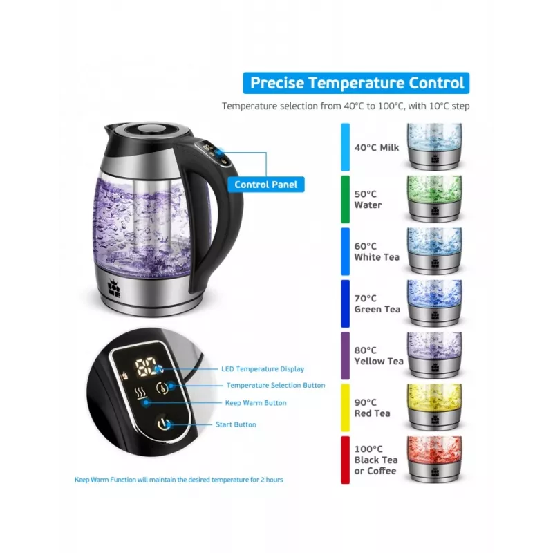 Electric kettle Forme FKG-448 1.7L 2200W Black