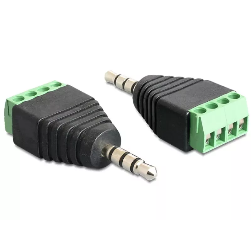 Cable Gender Changer DeLOCK 65453 3.5mm 4pin Black Green