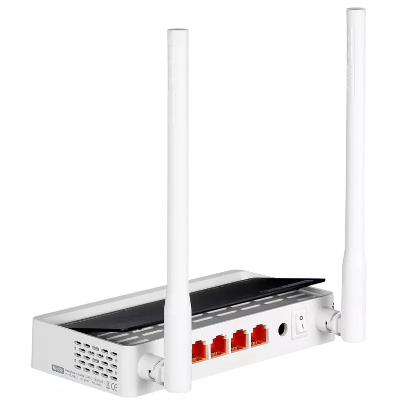 Tabletop router TOTOLINK N300RT — Single-band 2.4 GHz Wi‑Fi 4, 300 Mbps, 5x RJ-45 Fast Ethernet ports, 2 external 5 dBi antennas
