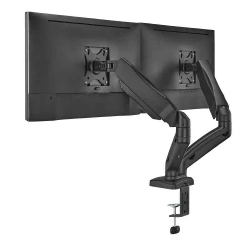 Monitor Arm up up Economical Interactive Counterbalance Dual Monitor Arm Matte Black VESA 75x75/100x100