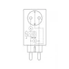 Smart outdoor plug Shelly Wave WiFi Control IP44 – 230V, 12A, 2500W, SmartStart, OTA, LED