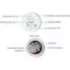 Water detector EZVIZ T10C Sensmitter Wireless IP67 White, CR123A battery, 2400 MHz, 200 m range