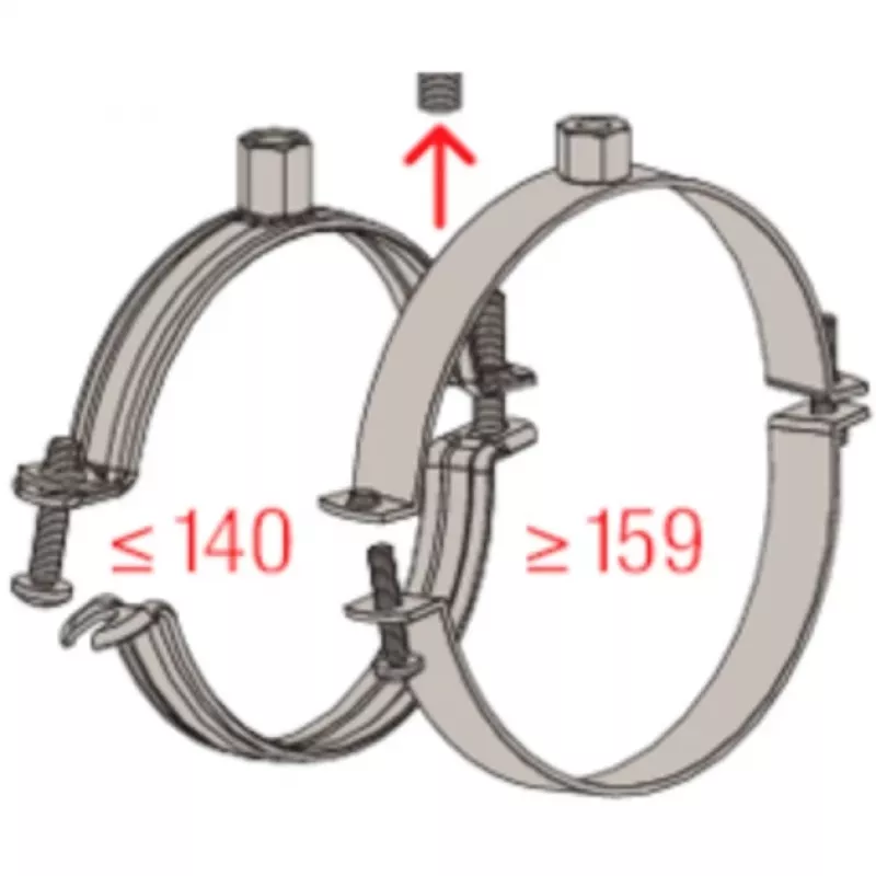Pipe clamp set FISCHER FGRS 20-24 with dowels, 10 pieces