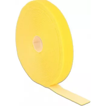 Hook/Loop Fastener DeLOCK 18740 Yellow 20mm 10m