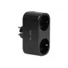 TUYA WiFi-controlled double smart socket, black