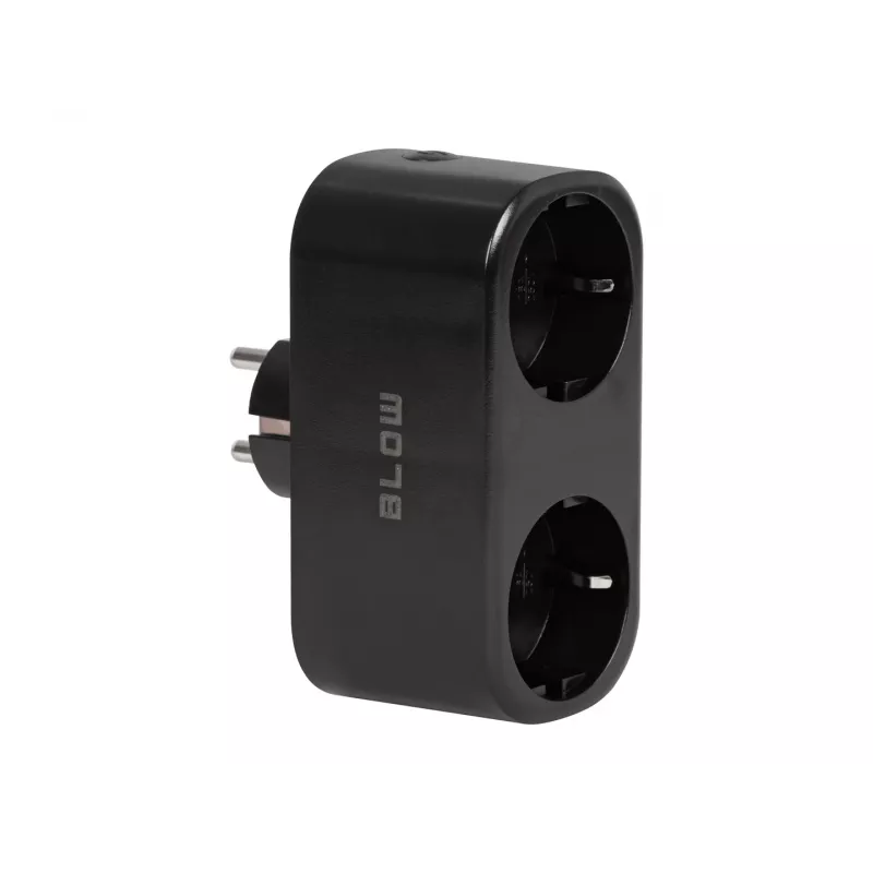 TUYA WiFi-controlled double smart socket, black