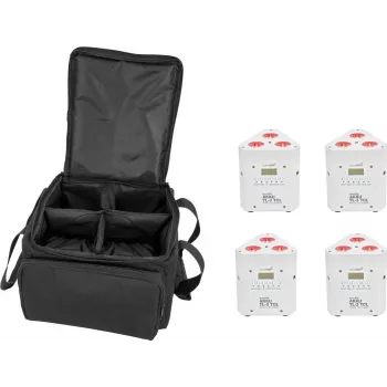Lighting set EUROLITE 4x AKKU TL-3 TCL White with soft-bag, battery-powered TCL panels