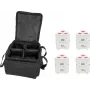 Lighting set EUROLITE 4x AKKU TL-3 TCL White with soft-bag, battery-powered TCL panels