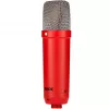 Studio condenser microphone RØDE NT1 Signature Red — cardioid, 20–20000 Hz, -32 dB sensitivity, XLR (3-pin), 313 g