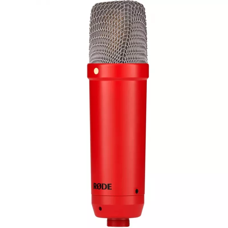 Studio condenser microphone RØDE NT1 Signature Red — cardioid, 20–20000 Hz, -32 dB sensitivity, XLR (3-pin), 313 g
