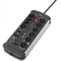 Power strip Renkforce 10-socket 1296315 black aluminium — desktop surge protector