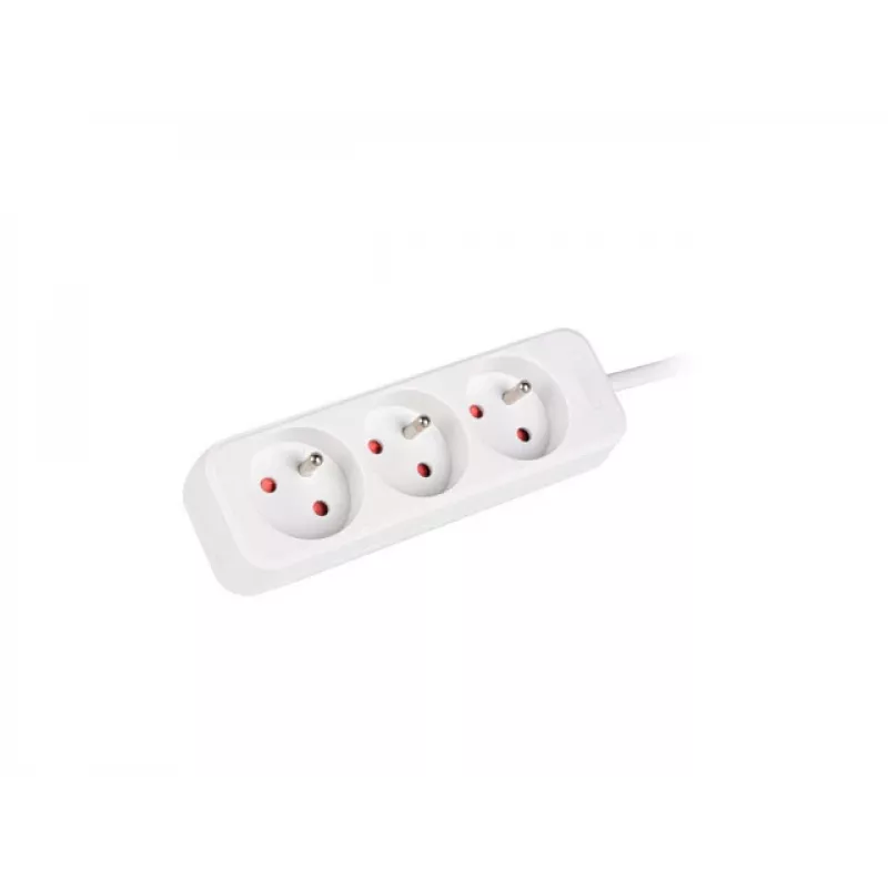 LANBERG PS0-03E-0300-W 3M White 3X 230V Lanter EXTENSION PL. CABLE FROM FULL COPPER