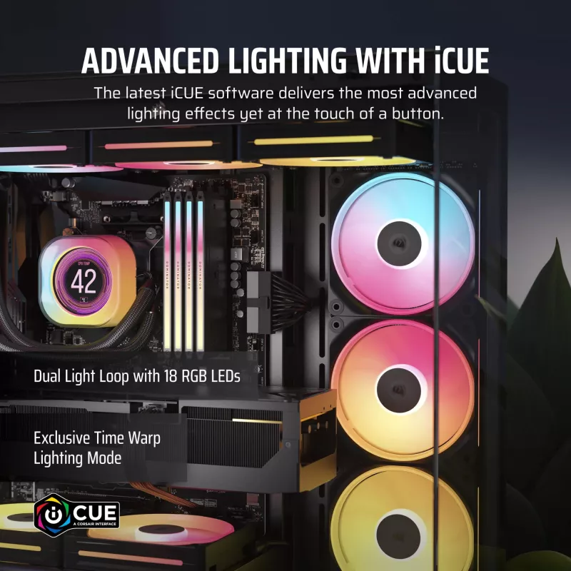 Fan Corsair iCUE LINK LX120-R RGB 12 cm Black 2400 RPM 3.8 mmH2O