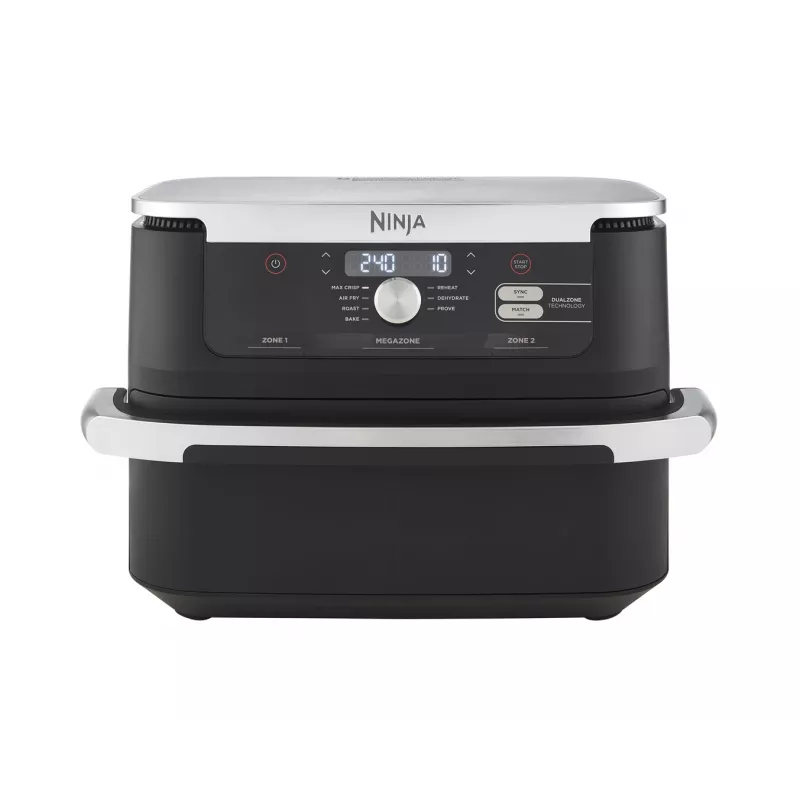 Ninja AF500EU fryer Double 10.4 L Stand-alone 2470 W Hot air fryer Black, Stainless steel