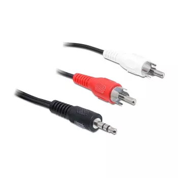 Audio Cable DeLOCK 84942 3m 3.5mm 2xRCA Black Red White