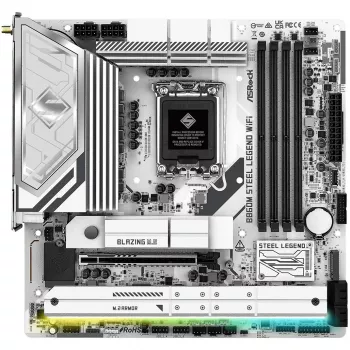 Motherboard ASRock B860M Steel Legend WiFi — Intel B860, LGA 1851, micro‑ATX, DDR5, 4 DIMM, Wi‑Fi 6E, 2.5GbE