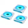 Lian Li UNI FAN SL-INF 140 ARGB Reverse Blade PWM Case Fans - White, 3-Pack