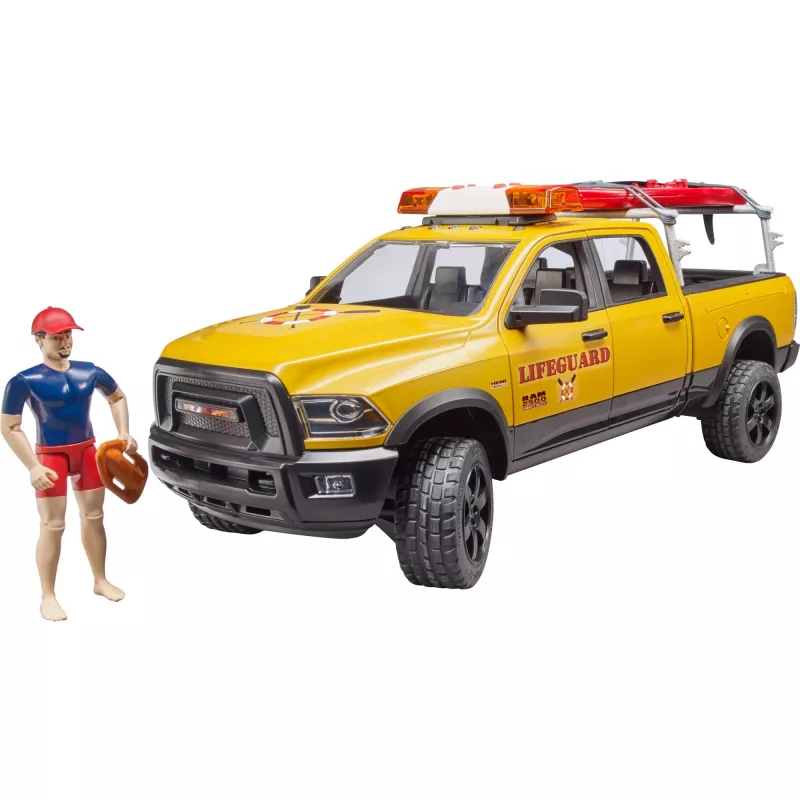 Toy lifeguard vehicle with figure BRUDER 02506 — ABS plastic, recommended age 4+