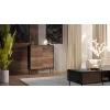 Cama 4D CORTINA chest of drawers 102x40x118 black/walnut
