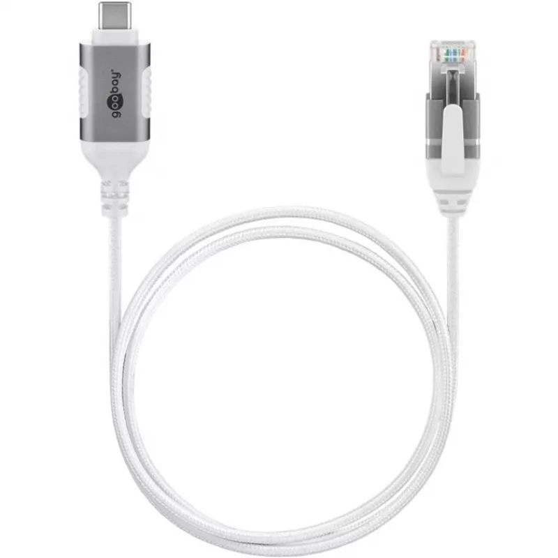 Goobay Ethernet-Cable USB-C 3.1 to RJ45 Slim 10 m - connects router, modem or (74391)