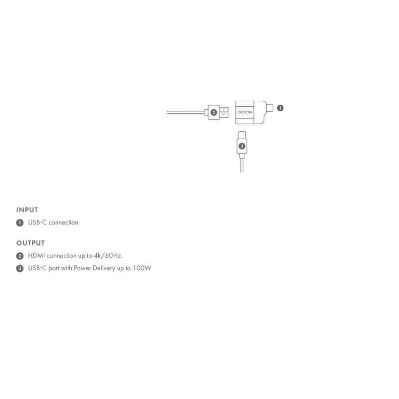 USB-C to HDMI Adapter 4K 100W PD