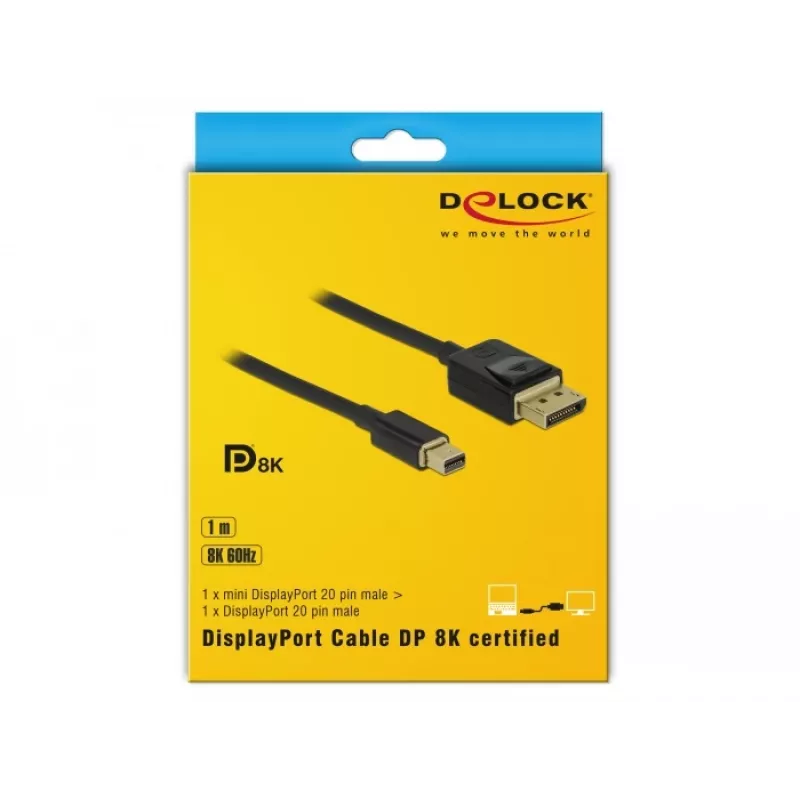 DisplayPort cable DeLOCK 84927 Mini DisplayPort 1 m Black