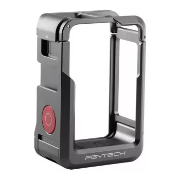 Camera cage PGYTECH P-58A-010 for action cameras — dimensions 81.4×33.8×54.5 mm, black