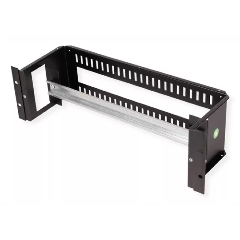 ROLINE 19 inch DIN Rail Carrier 3U 133x482x123 mm Black