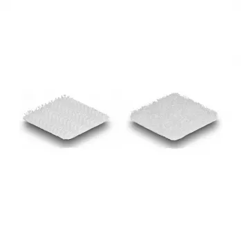 DeLOCK Hook-and-loop dots square self-adhesive 64 pieces white