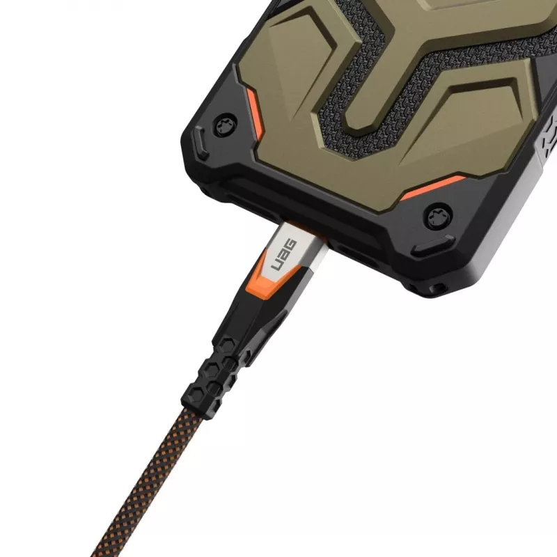 USB C to USB C cable C2G 9B4415114097 USB 3.2 Gen 2x2 0.75 m — Black/Orange
