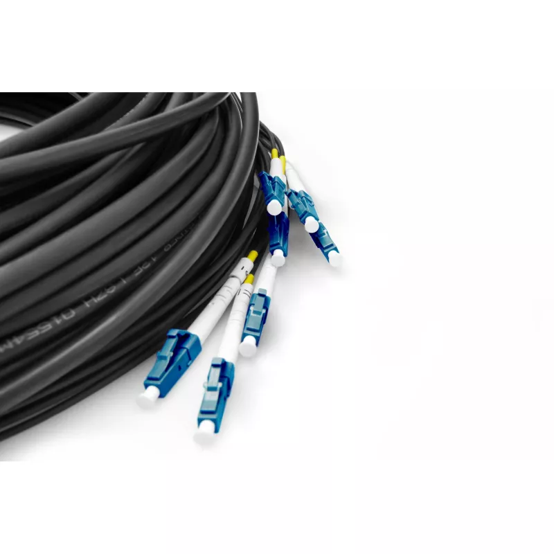 DIGITUS Vorkonfektionierte Fibre Optic Universal Breakout Cable, Singlemode OS2, 8 Fibres, LC/UPC - LC/UPC
