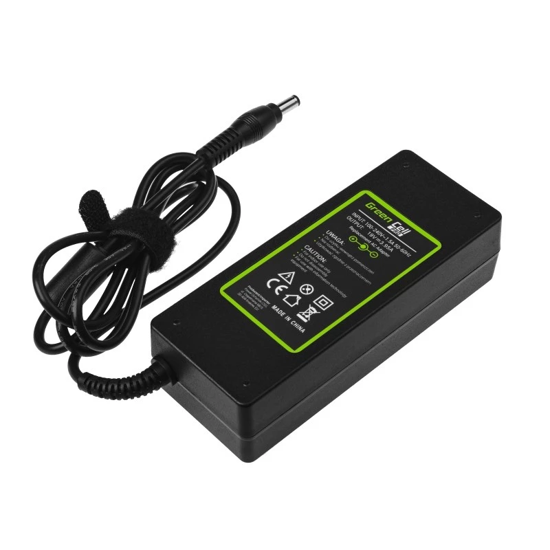 Power adapter Green Cell AD26AP 75W 19V AC-to-DC indoor laptop charger, black