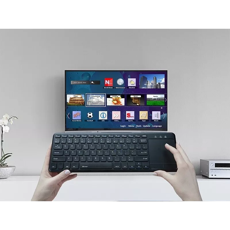 Wireless RF Keyboard TRACER TRAKLA46367 — Full-size, Membrane, Touchpad, 2.4 GHz, Black
