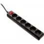 Power strip AS Schwabe 11512 Schuko black — single-piece