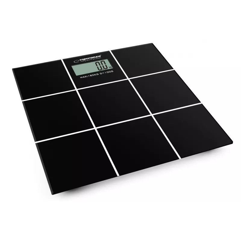 Personal bathroom scale Esperanza EBS004 - electronic, 180 kg, black glass