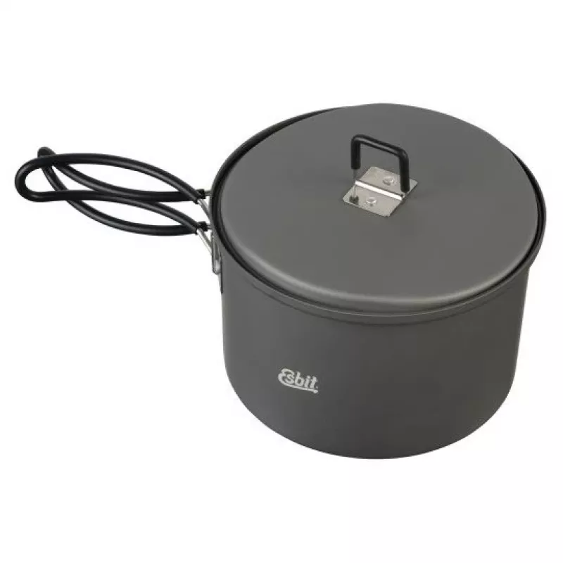 Pot ESBIT Cookset with alcohol burner, Aluminium 1.5 L, Ø15.4 cm, H115 mm, Black
