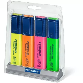 Marker Staedtler Textsurfer classic 364 Chisel tip Green Orange Pink Yellow
