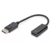 DIGITUS Adapter, DisplayPort Stecker - HDMI A Kupplung DisplayPort Standard 1.1a, UL20276 zertifiziert, AWG28 (DB-340400-001-S)