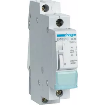 Hager EPN510. Kabelquerschnitt: 1/6 mm², Temperaturbereich in Betrieb: -5 - 40 °C. AC Eingangsspannung: 230 V, AC Eingangsfrequenz: 50/60 Hz (EPN510)