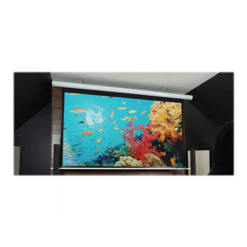 Motorized projection screen Elite Screens Saker Tab Tension SKT150XHW2-E24 3.81 m (150 inch) 16:9, viewable W 3.32 m H 1.869 m