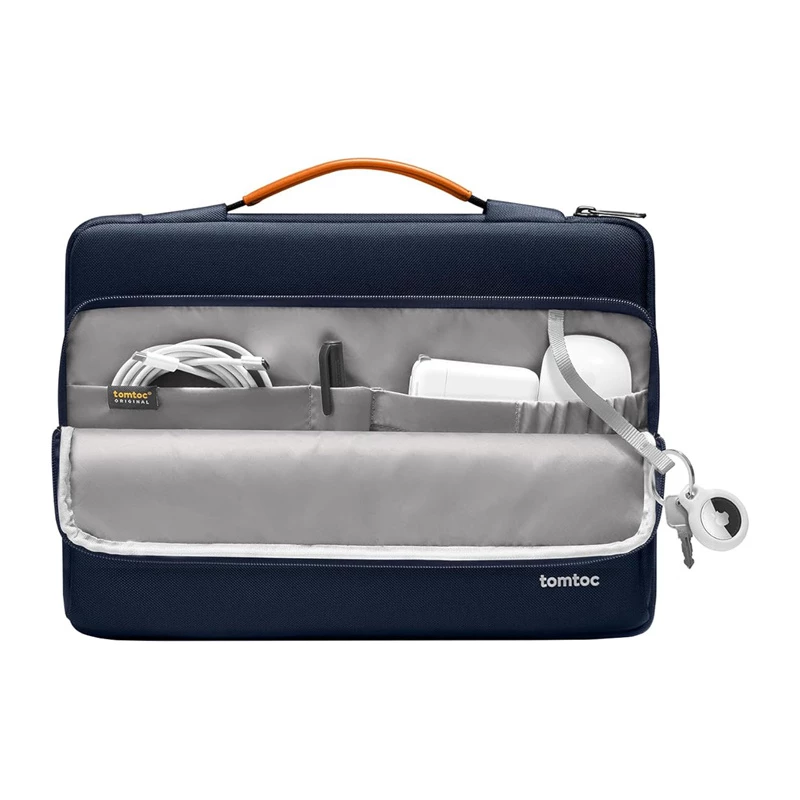 Laptop bag Tomtoc Defender-A14 (blue) — sleeve for 14-inch laptops, protective padding, zip closure