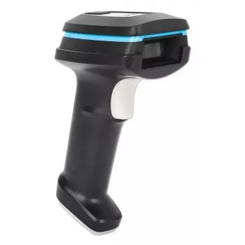 Manhattan 2D Long Range LED Barcode Scanner, USB, 450mm Scan Depth, Max Ambient Light 100,000 lux (sunlight), Supports symbologies - 1D (x21 versions) and 2D (x10 versions), Scanner RJ45 to USB 1.8m cable (most popular type, which is USB-A), Black, 3 Year Warranty