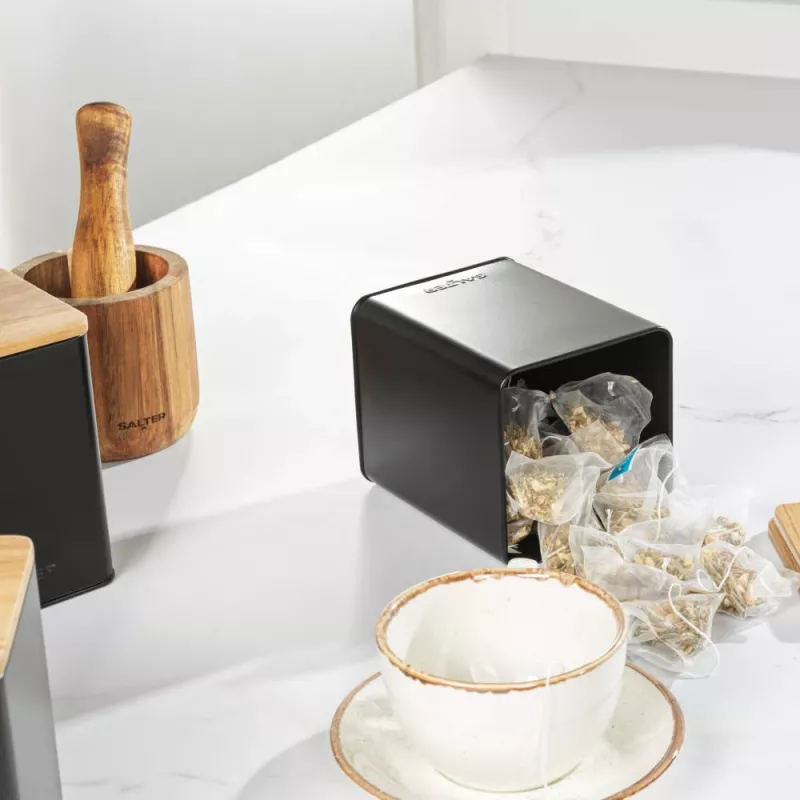 Canister set Salter BW12898EU7, 3-piece, black, airtight kitchen storage containers