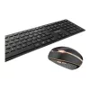 CHERRY DW 9100 SLIM keyboard Mouse included Universal RF Wireless + Bluetooth Nordic Black