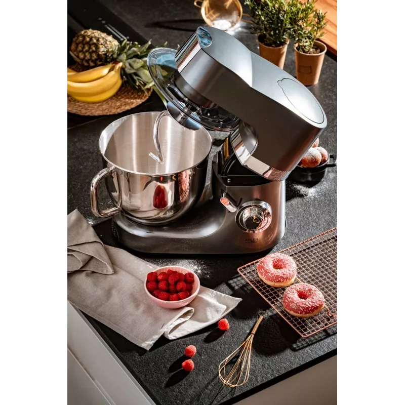 Food processor Adler AD 4221 — 7 L stainless steel bowl, 1200 W, 6 speeds, planetary rotation