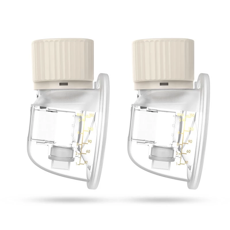 Electric breast pump neno VENTO TWIN cordless, rechargeable, double/dual mode, LCD, 150 ml bottles, beige