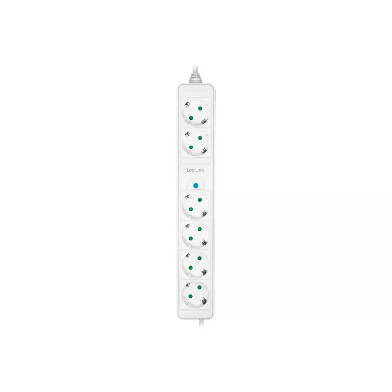 Power Extension LogiLink LPS271 1.5m 6 AC Outlets Indoor White