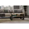 Coffee table top e shop Modern 90×58×50 cm, anthracite frame, Artisan oak shelves, matte