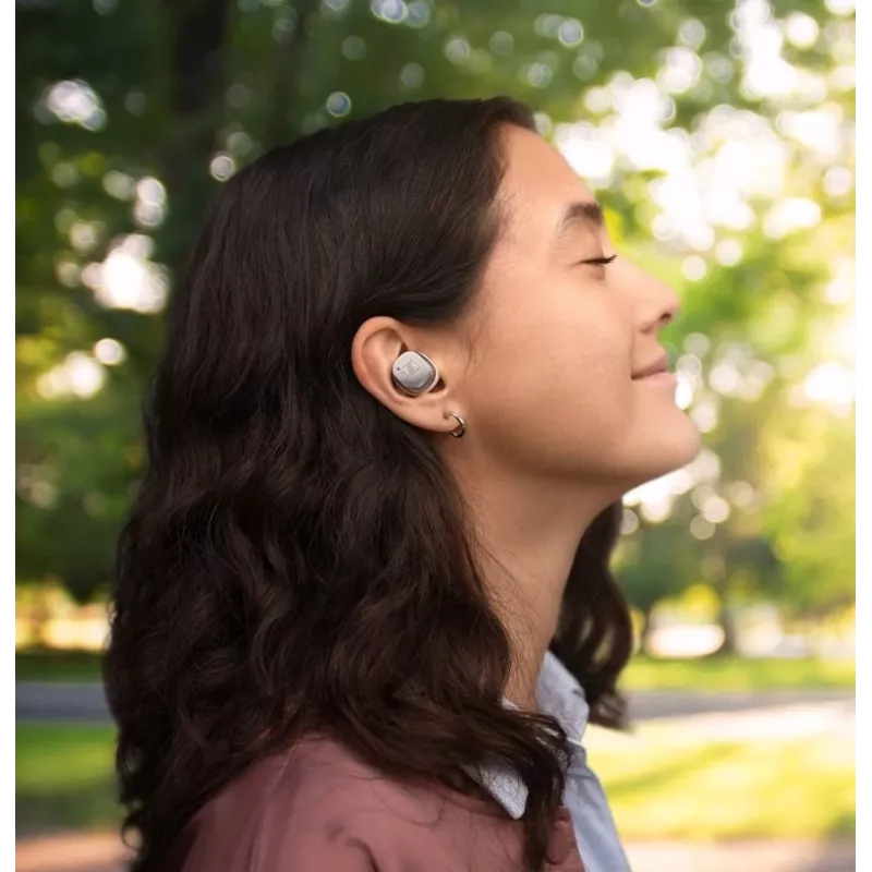 SENNHEISER Momentum MTW4 Wireless Bluetooth Noise-Cancelling Sports Earbuds - White & Silver